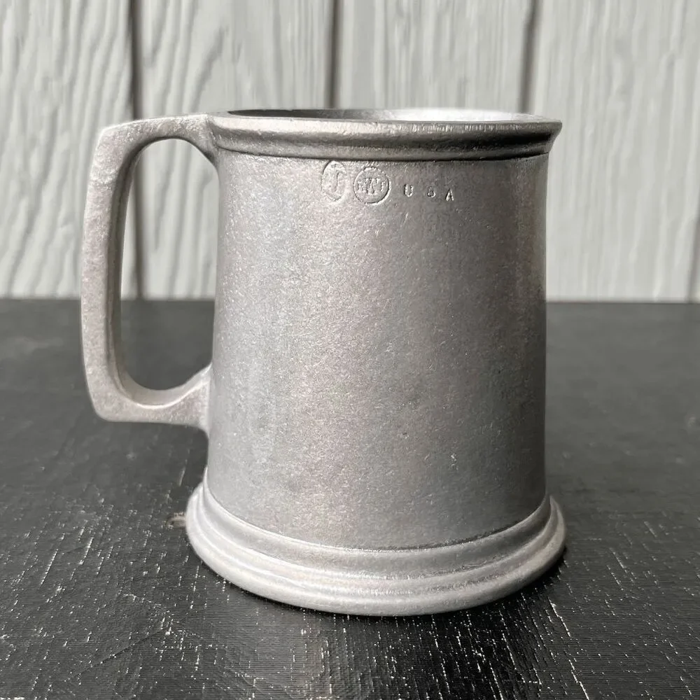 Vintage Pewter Wilton Armetale Alphabet Tankard Mug USA Decor Kids